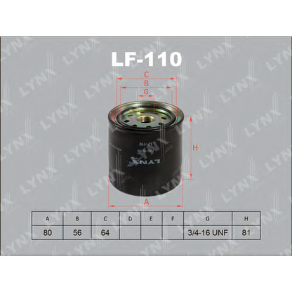 Photo Fuel filter LYNXauto LF110