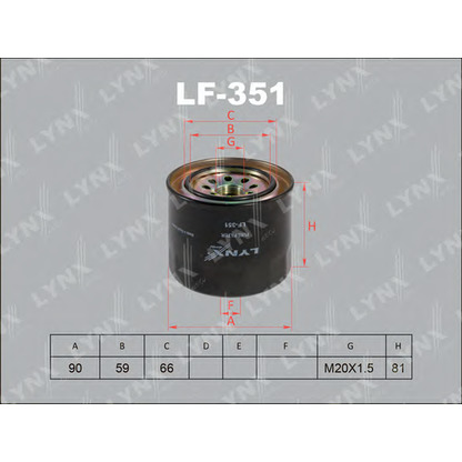 Photo Fuel filter LYNXauto LF351