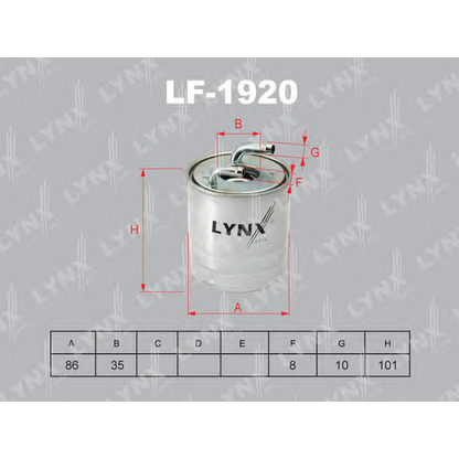 Photo Fuel filter LYNXauto LF1920