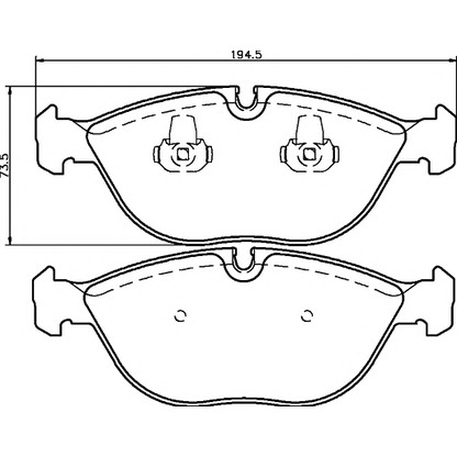 Фото Комплект тормозных колодок, дисковый тормоз HELLA PAGID 8DB355008261