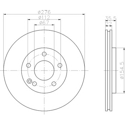 Photo Brake Disc HELLA PAGID 8DD355106931