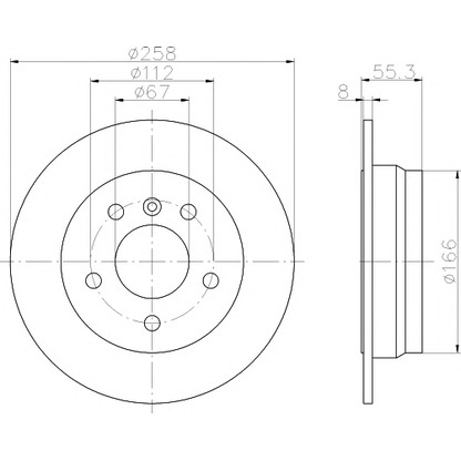 Photo Brake Disc HELLA PAGID 8DD355106941