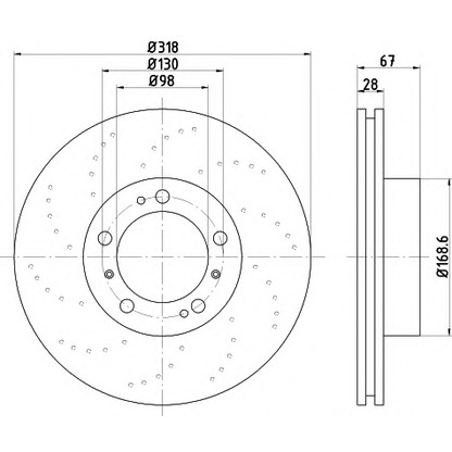 Photo Brake Disc HELLA PAGID 8DD355121922