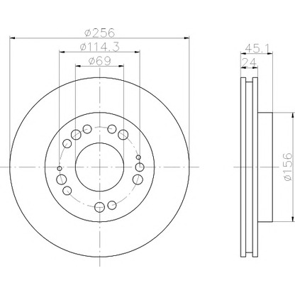 Photo Brake Disc HELLA PAGID 8DD355106351