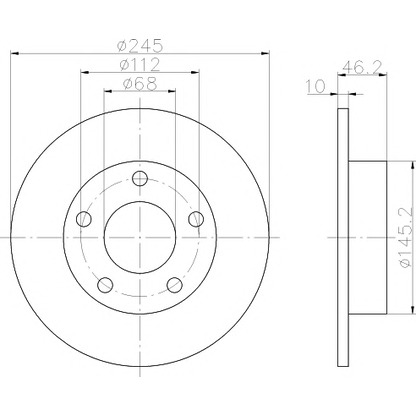 Photo Brake Disc HELLA PAGID 8DD355122382