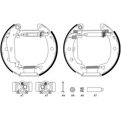 Foto Kit ganasce freno HELLA PAGID 8DB355003821