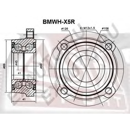 Photo Wheel Bearing Kit ASVA BMWHX5R