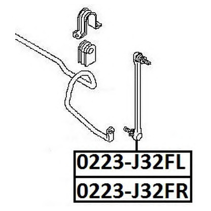 Photo Entretoise/tige, stabilisateur ASVA 0223J32FL