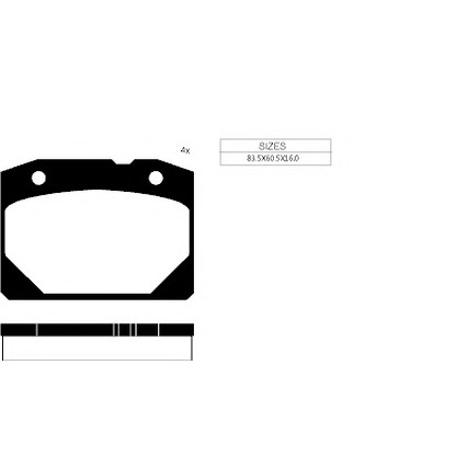 Photo Kit de plaquettes de frein, frein à disque GOODWILL 1080F