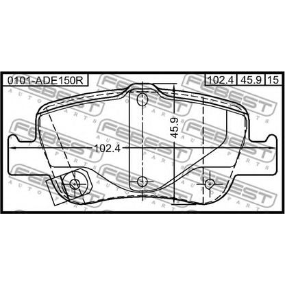 Foto Kit pastiglie freno, Freno a disco FEBEST 0101ADE150R