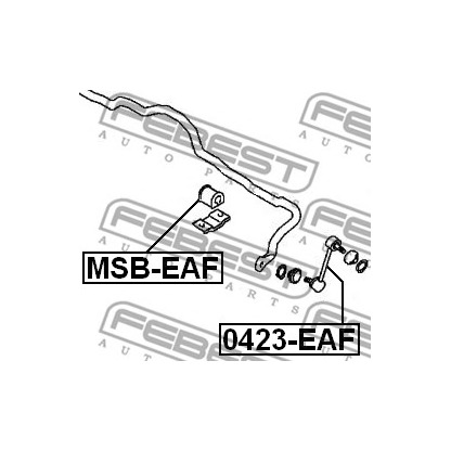 Zdjęcie Drążek / wspornik, stabilizator FEBEST 0423EAF