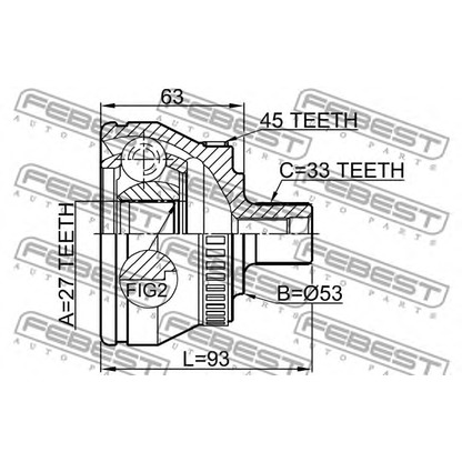 Foto Gelenksatz, Antriebswelle FEBEST 2310034A45