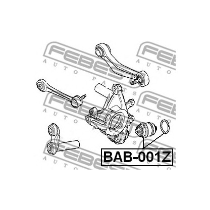 Photo Control Arm-/Trailing Arm Bush; Mounting, axle bracket; Tie Bar Bush FEBEST BAB001Z