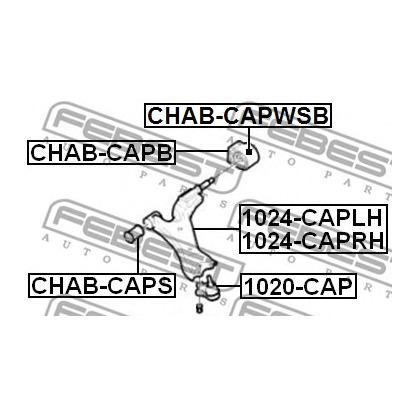 Photo Rotule de suspension FEBEST CHABCAPS
