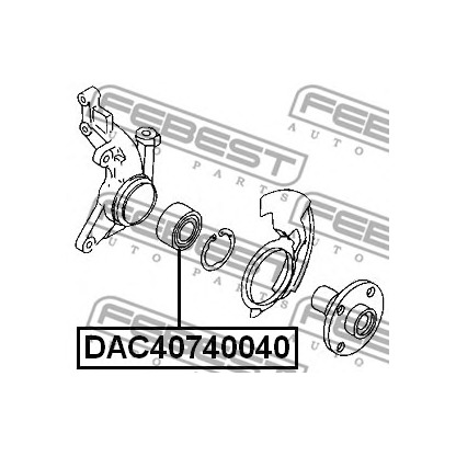 Photo Kit de roulements de roue FEBEST DAC40740040