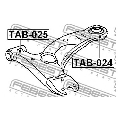 Фото Подвеска, рычаг независимой подвески колеса FEBEST TAB025