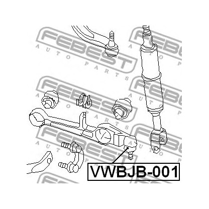 Photo Bras de liaison, suspension de roue FEBEST VWBJB001