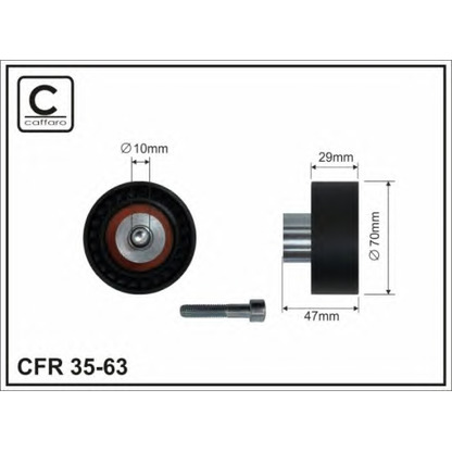 Foto Umlenk-/Führungsrolle, Zahnriemen CAFFARO 3563