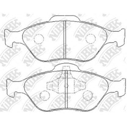 Photo Kit de plaquettes de frein, frein à disque NiBK PN5495