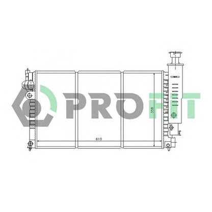 Фото Радиатор, охлаждение двигателя PROFIT PR0540A1