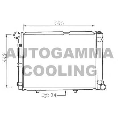 Фото Радиатор, охлаждение двигателя AUTOGAMMA 100515