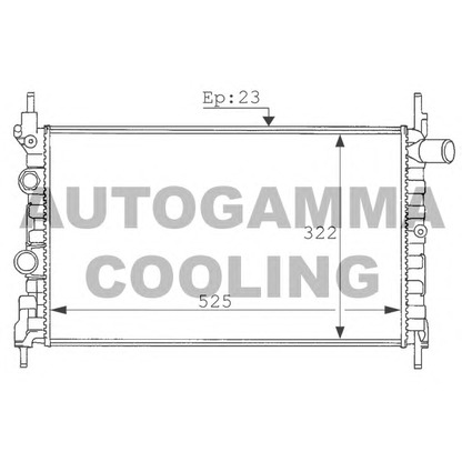 Photo Radiator, engine cooling AUTOGAMMA 100687