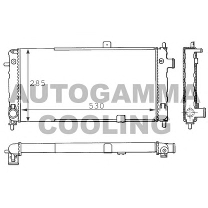 Photo Radiator, engine cooling AUTOGAMMA 100705