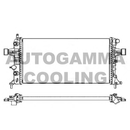 Photo Radiator, engine cooling AUTOGAMMA 103368