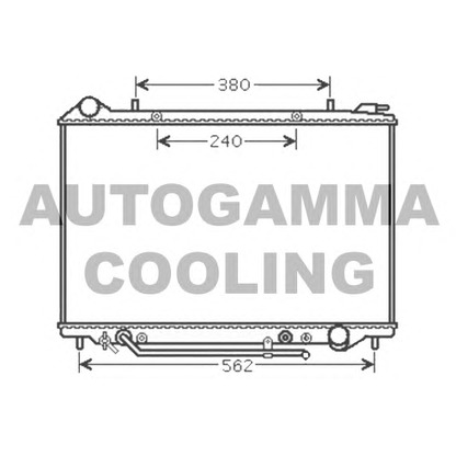 Photo Radiator, engine cooling AUTOGAMMA 105100
