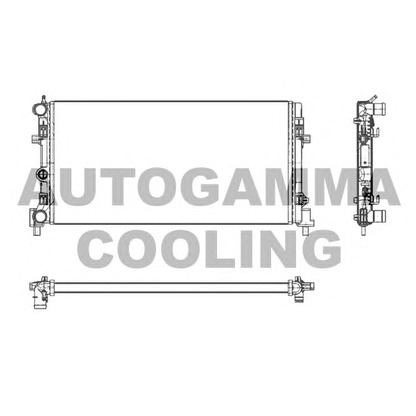 Photo Radiator, engine cooling AUTOGAMMA 105400
