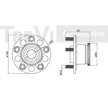 Foto Juego de cojinete de rueda TREVI AUTOMOTIVE WB1069