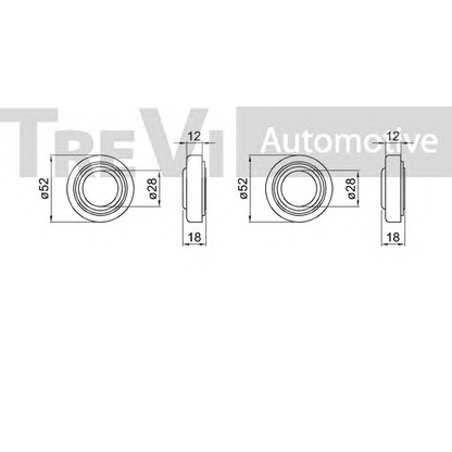 Photo Kit de roulements de roue TREVI AUTOMOTIVE WB1406