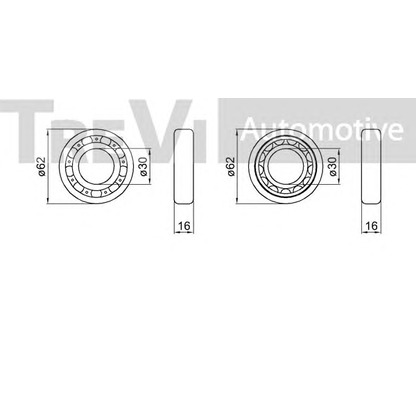 Photo Kit de roulements de roue TREVI AUTOMOTIVE WB1845