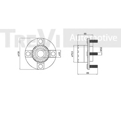 Photo Kit de roulements de roue TREVI AUTOMOTIVE WB2208