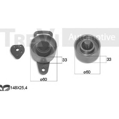 Zdjęcie Zestaw paska rozrządu TREVI AUTOMOTIVE KD1012