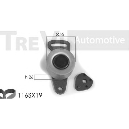 Zdjęcie Zestaw paska rozrządu TREVI AUTOMOTIVE KD1021