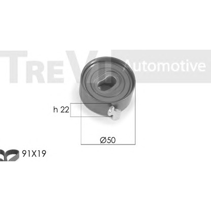 Фото Комплект ремня ГРМ TREVI AUTOMOTIVE KD1148