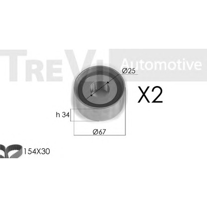 Photo Timing Belt Kit TREVI AUTOMOTIVE KD1220