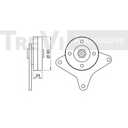 Foto Polea tensora, correa poli V TREVI AUTOMOTIVE TA1153