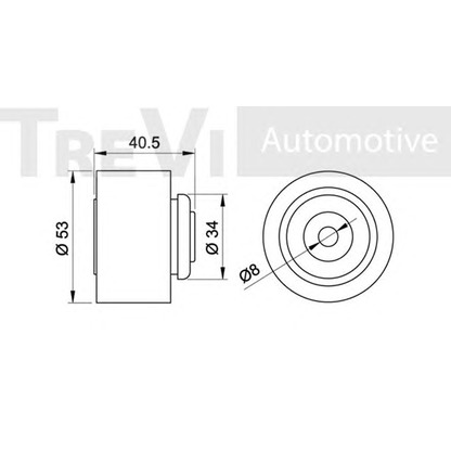 Foto Umlenk-/Führungsrolle, Zahnriemen TREVI AUTOMOTIVE TD1153