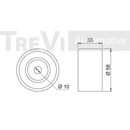 Photo Deflection/Guide Pulley, timing belt TREVI AUTOMOTIVE TD1650