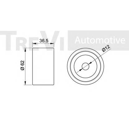 Photo Deflection/Guide Pulley, timing belt TREVI AUTOMOTIVE TD1499