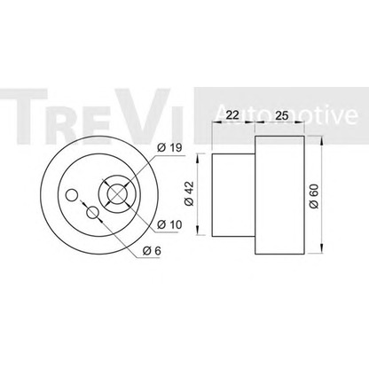 Photo Poulie-tendeur, courroie crantée TREVI AUTOMOTIVE TD1211