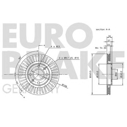 Photo Disque de frein EUROBRAKE 5815201929