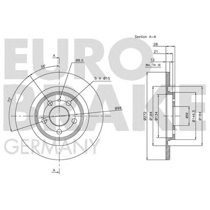 Photo Disque de frein EUROBRAKE 5815201934
