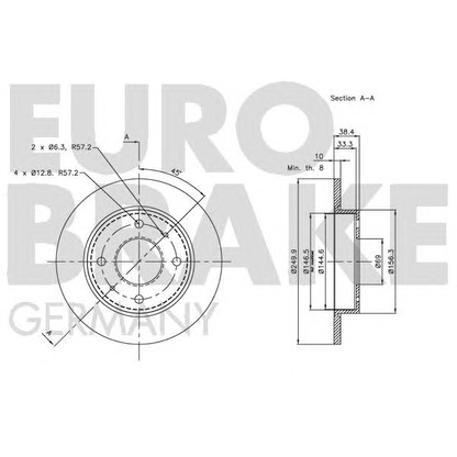 Foto Disco de freno EUROBRAKE 5815203036