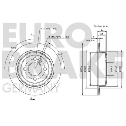 Photo Brake Disc EUROBRAKE 5815204017