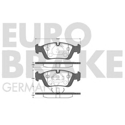 Zdjęcie Zestaw klocków hamulcowych, hamulce tarczowe EUROBRAKE 5502221510