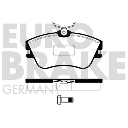 Photo Kit de plaquettes de frein, frein à disque EUROBRAKE 5502224731