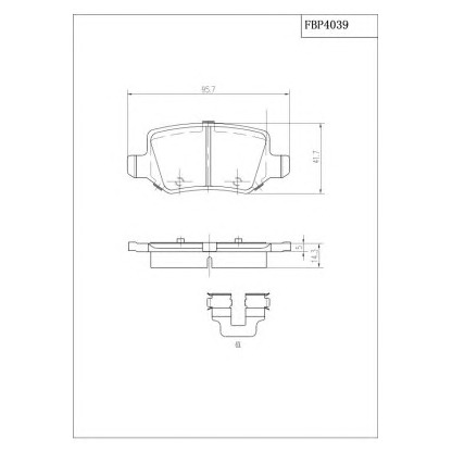 Photo Brake Pad Set, disc brake FI.BA FBP4039